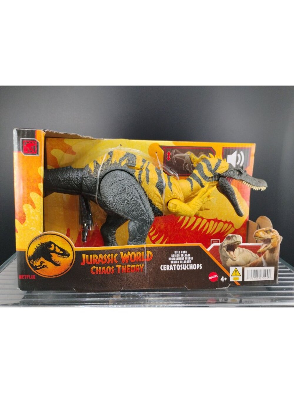 Jurassic World Chaos Theory Ceratosuchops Dinosaur Figure Sound & Motion Feature